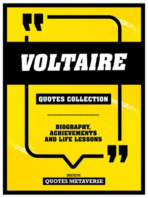 cover image of Voltaire--Quotes Collection